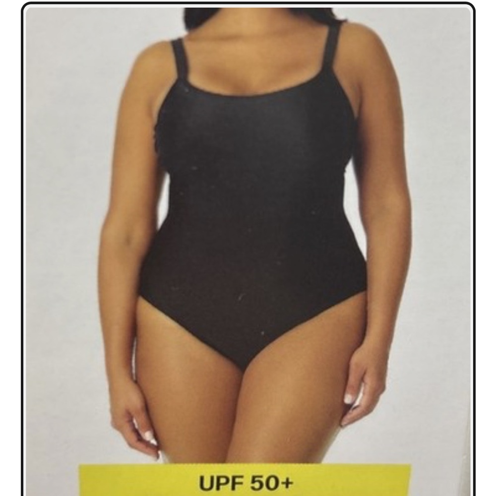 Hurley 1 piece Swimsuit Sz XXl Upf 50+ Black 1758043 Sporty Midweight
black
